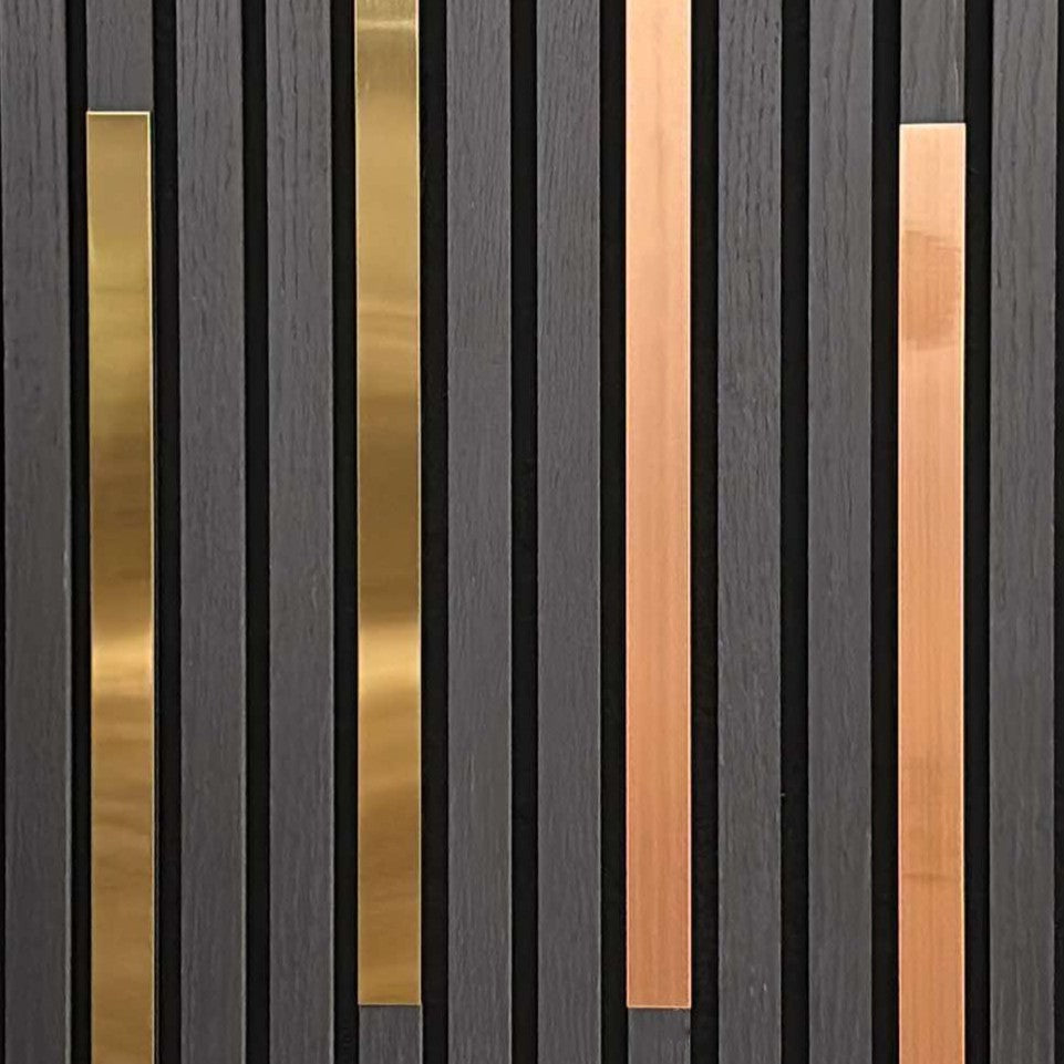 Akustikpanel Svart Ek - oljad