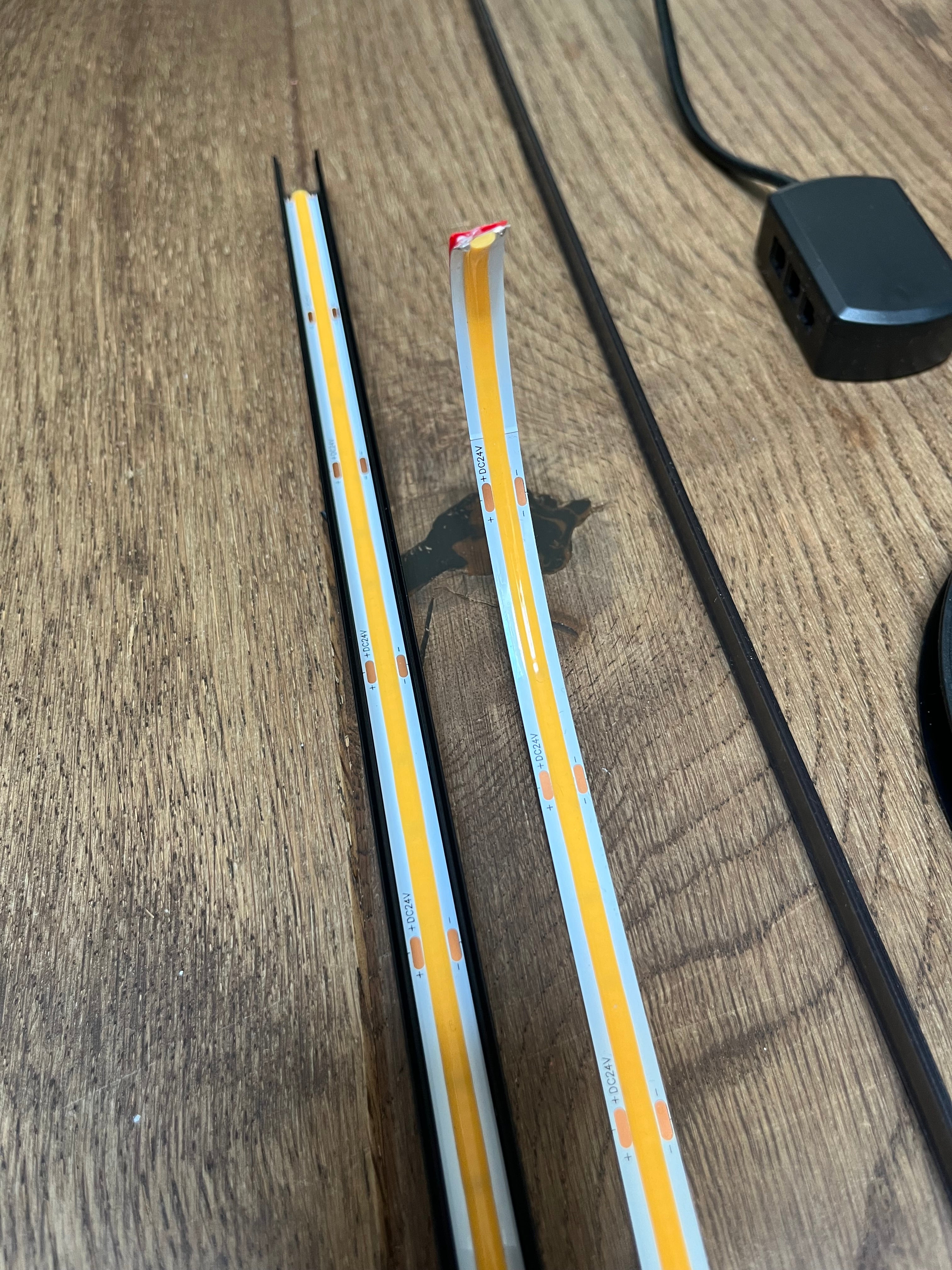 LED-profil till akustikpanel, 12x12 mm