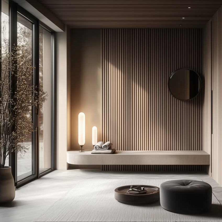 Akustikpanel PREMIUM Ask (vitlackad)