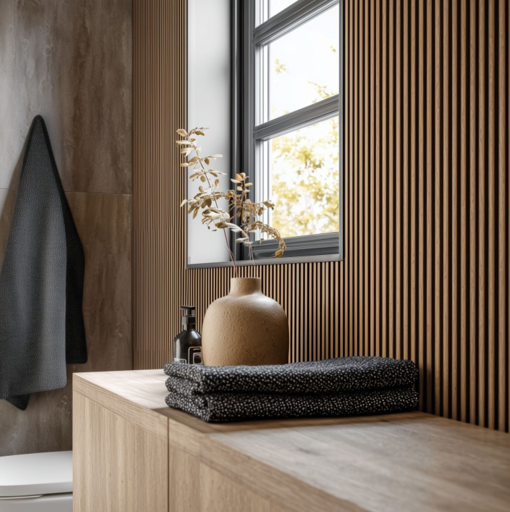 Badrumspanel - Elegant ek - NYHET