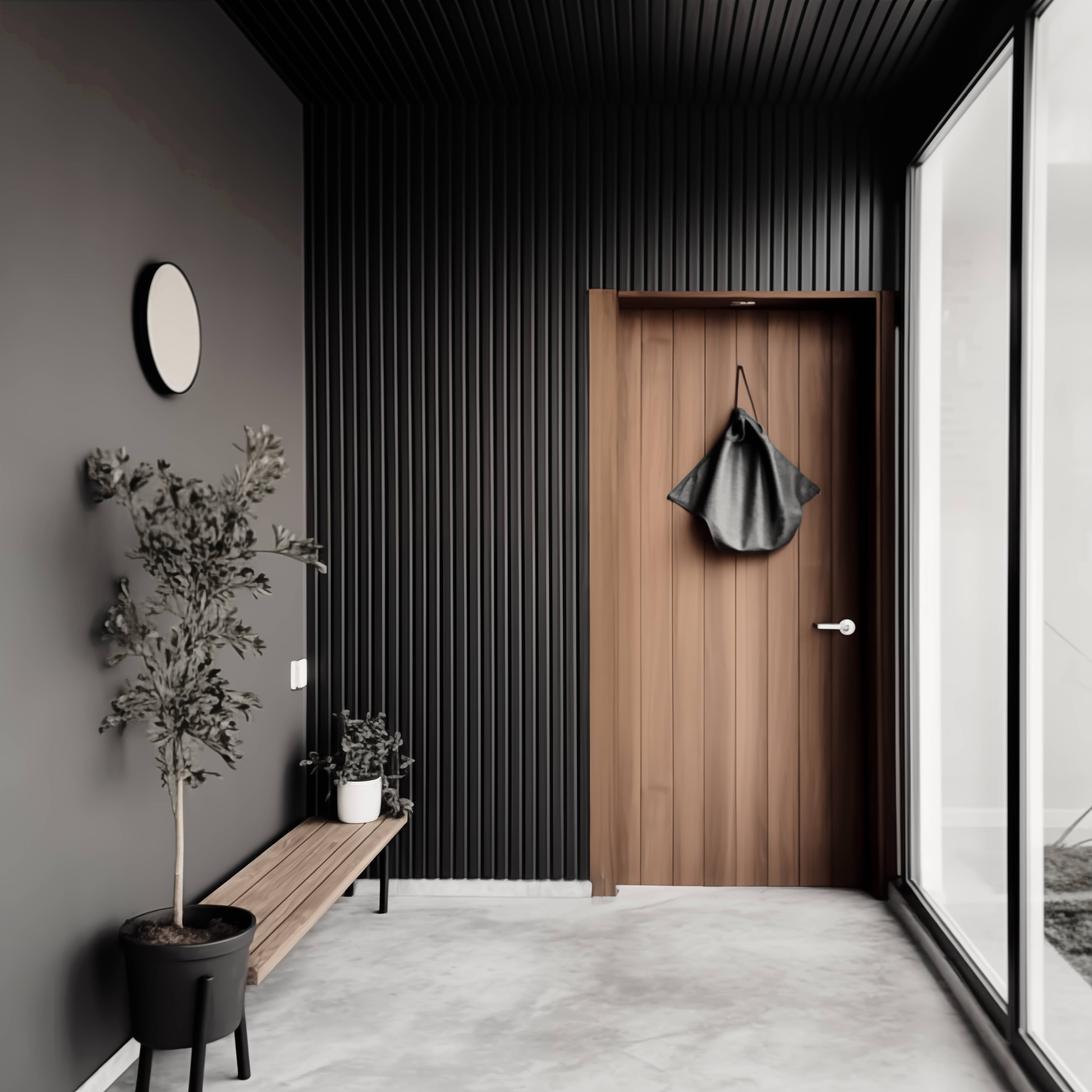 Akustikpanel Svart Ek - oljad