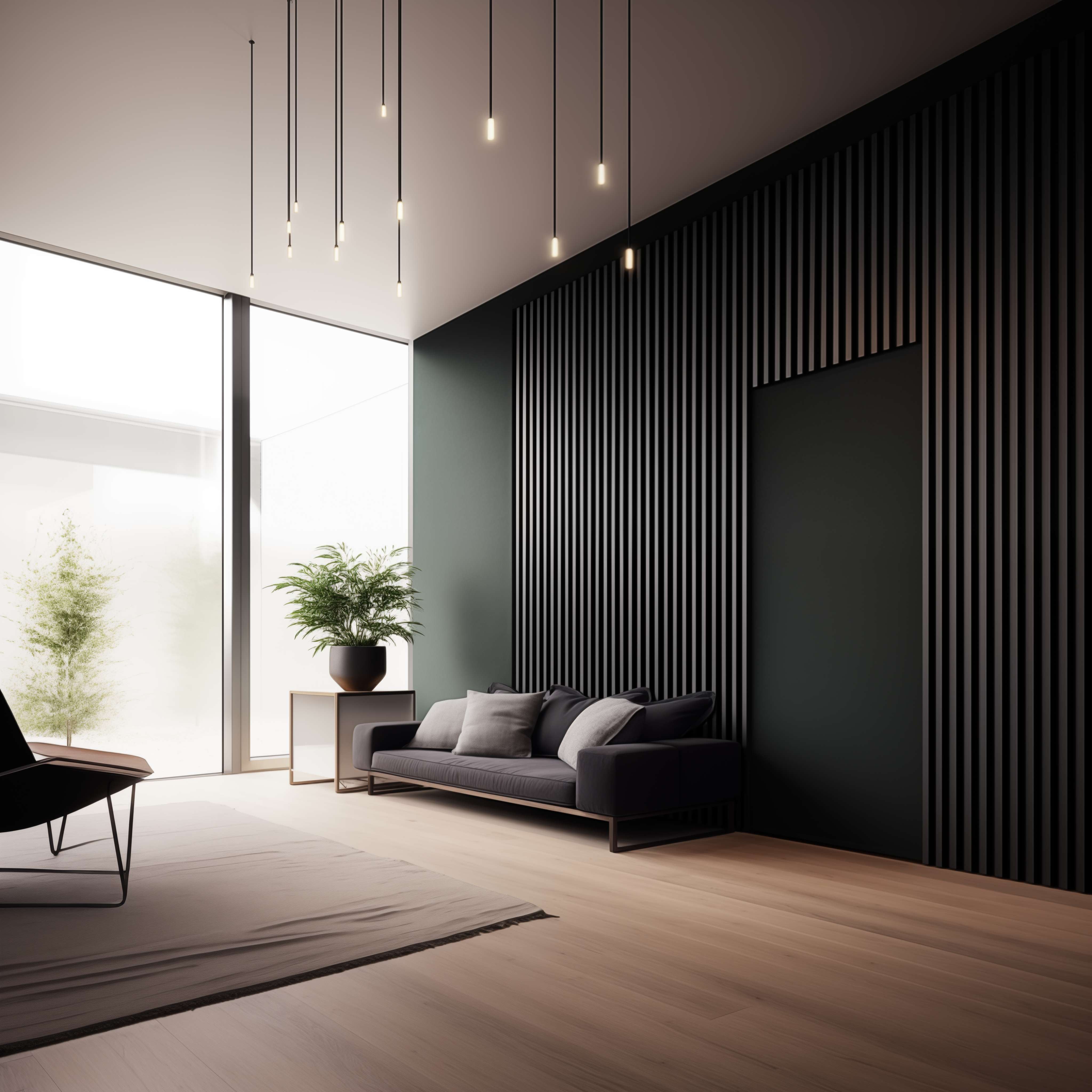 Akustikpanel Svart Ek - oljad