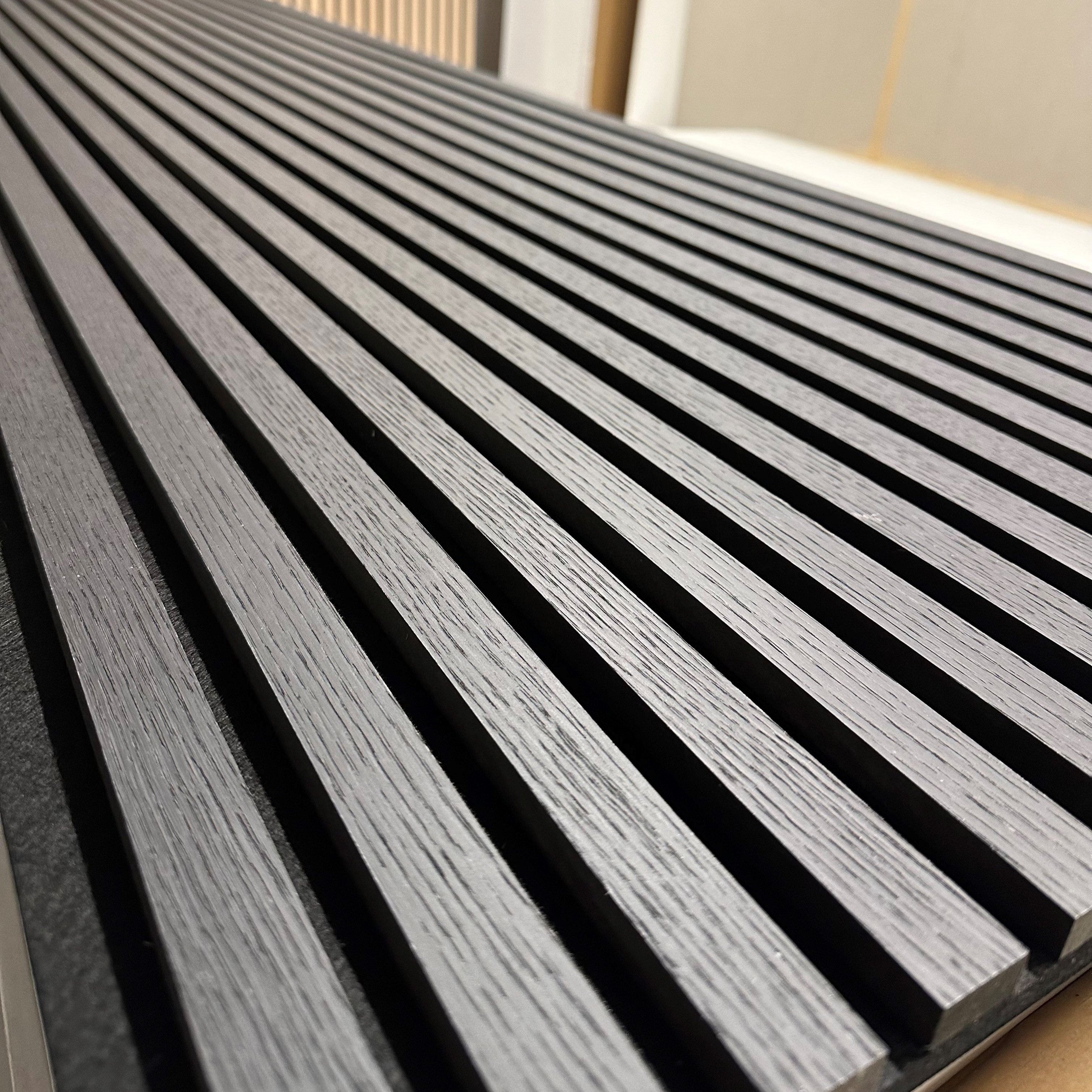 Akustikpanel Svart Ek - oljad