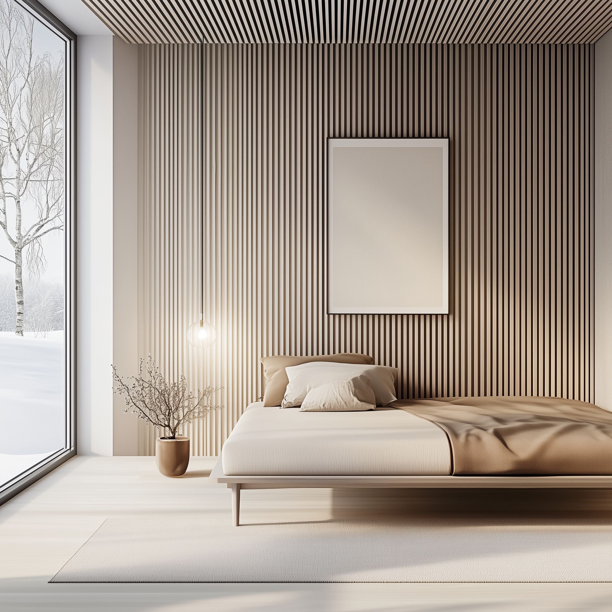 Akustikpanel PREMIUM Ask (vitlackad)