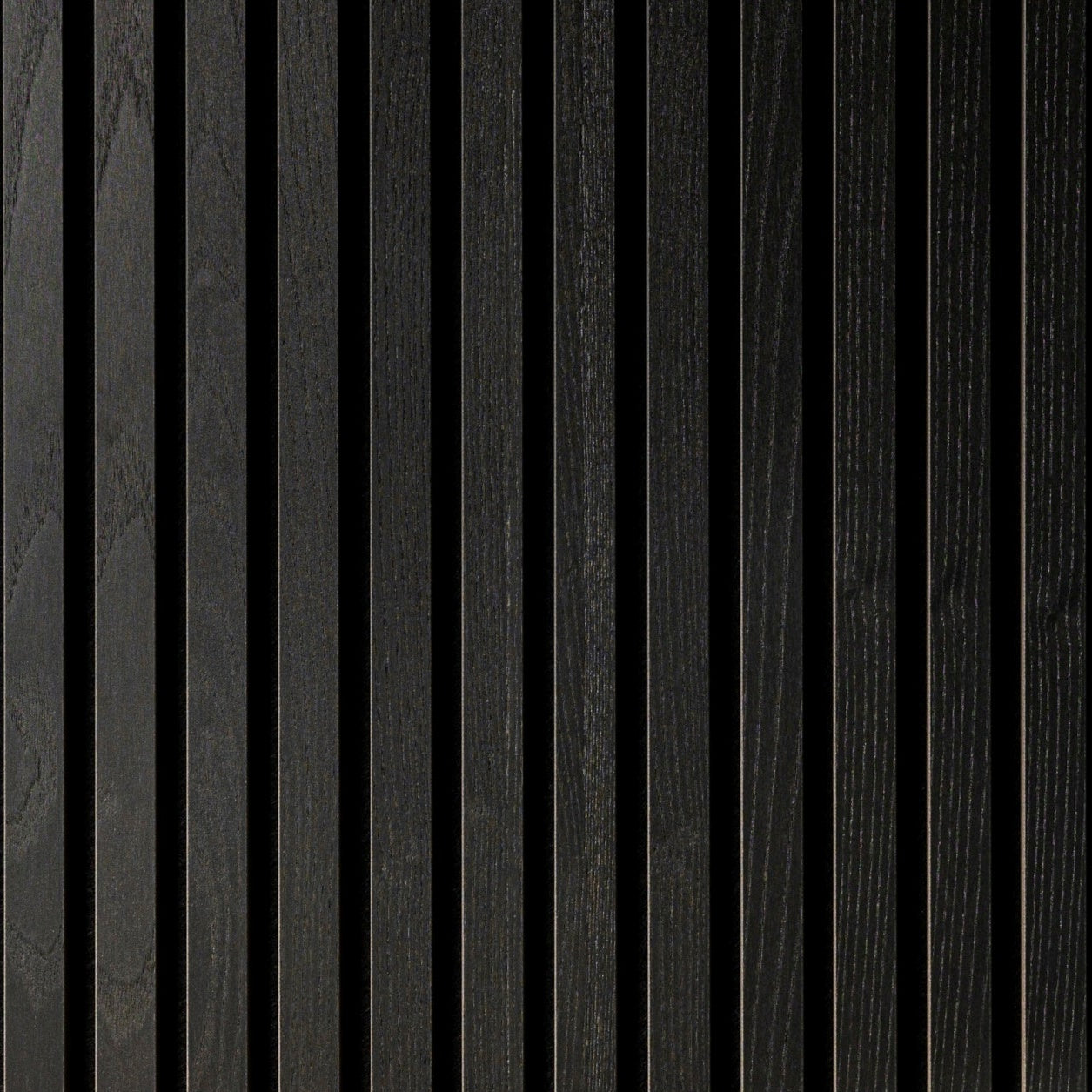 Sänggavel i akustikpanel, höjd 135 cm, bredd 185 cm, träslag Svartoljad Ek