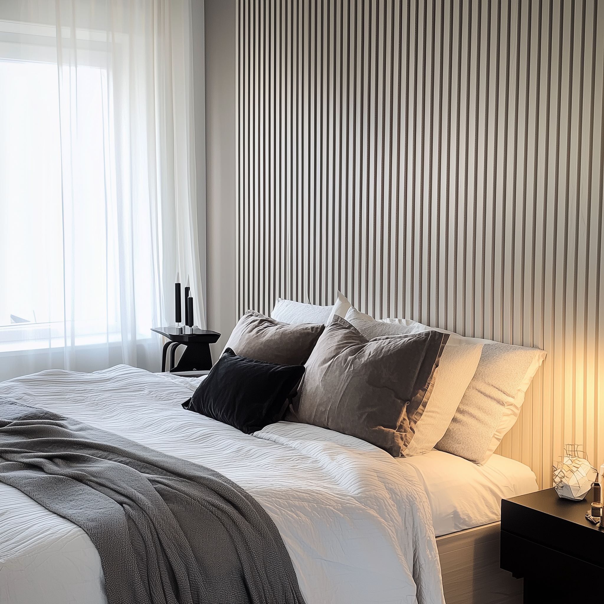 Akustikpanel PREMIUM Ask (vitlackad)