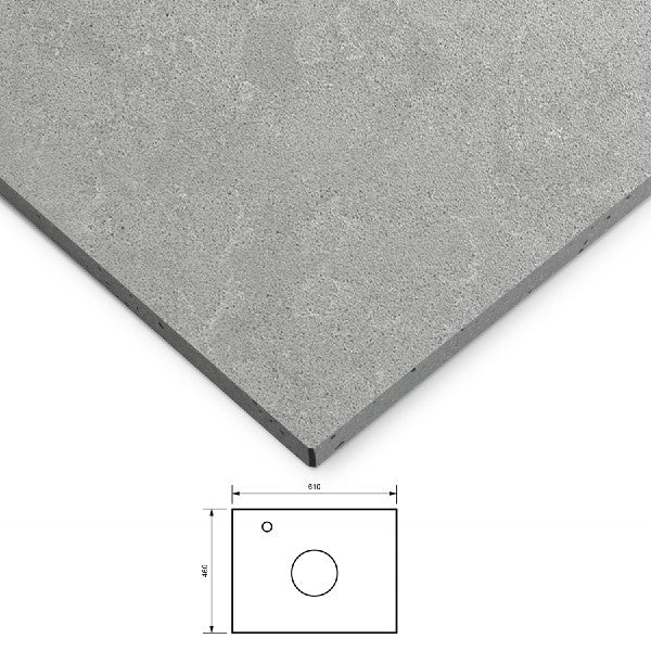 Tunn bänkskiva i laminat till tvättställsskåp IW60/IW80