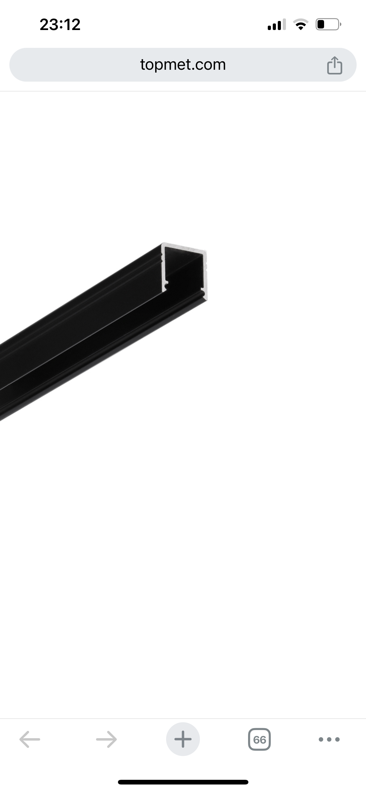 LED-profil till akustikpanel: 12 x 12 mm (med eller utan LED-strip)