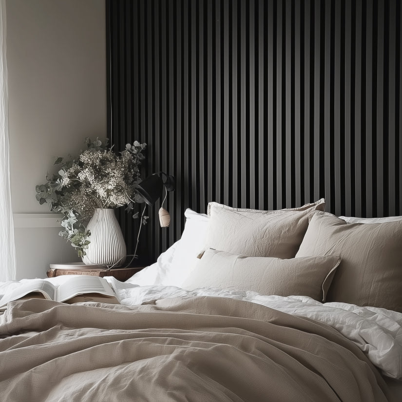 Akustikpanel Svart Ek - oljad