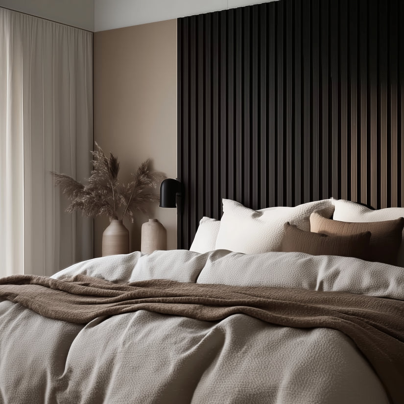 Akustikpanel Svart Ek - oljad