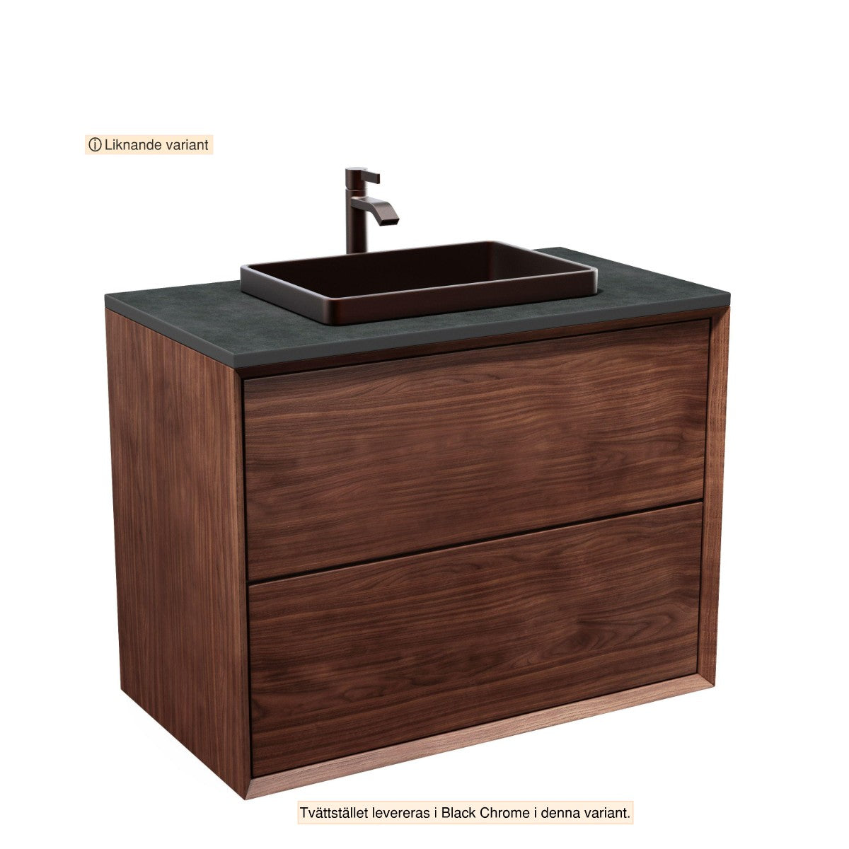 Kommod massiv valnöt – Mörk exklusiv design