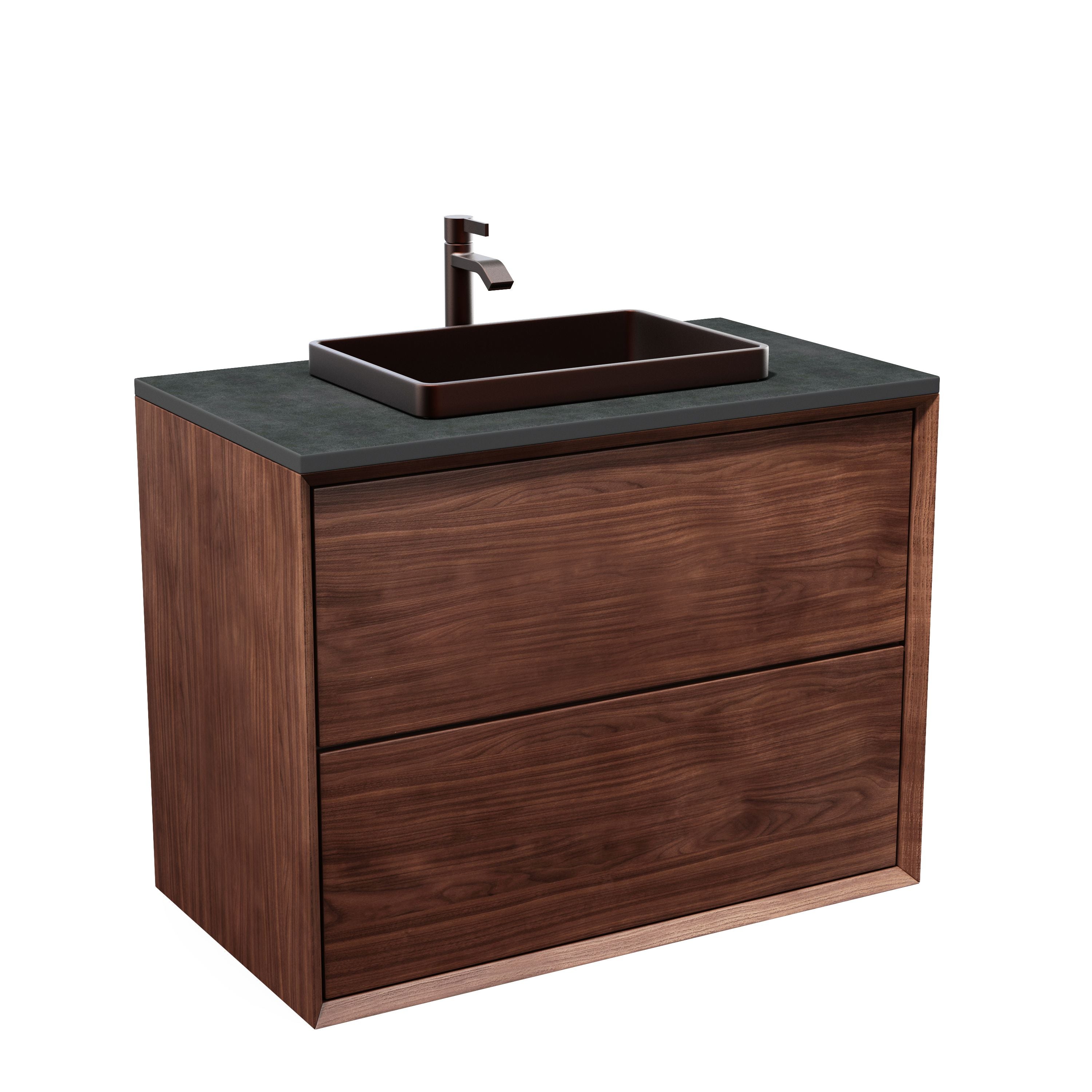 Kommod massiv valnöt – Mörk exklusiv design